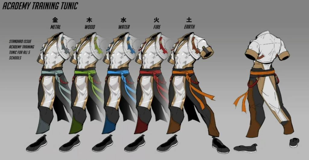 Wuyang OW2 Wuxing Academy School Uniformes