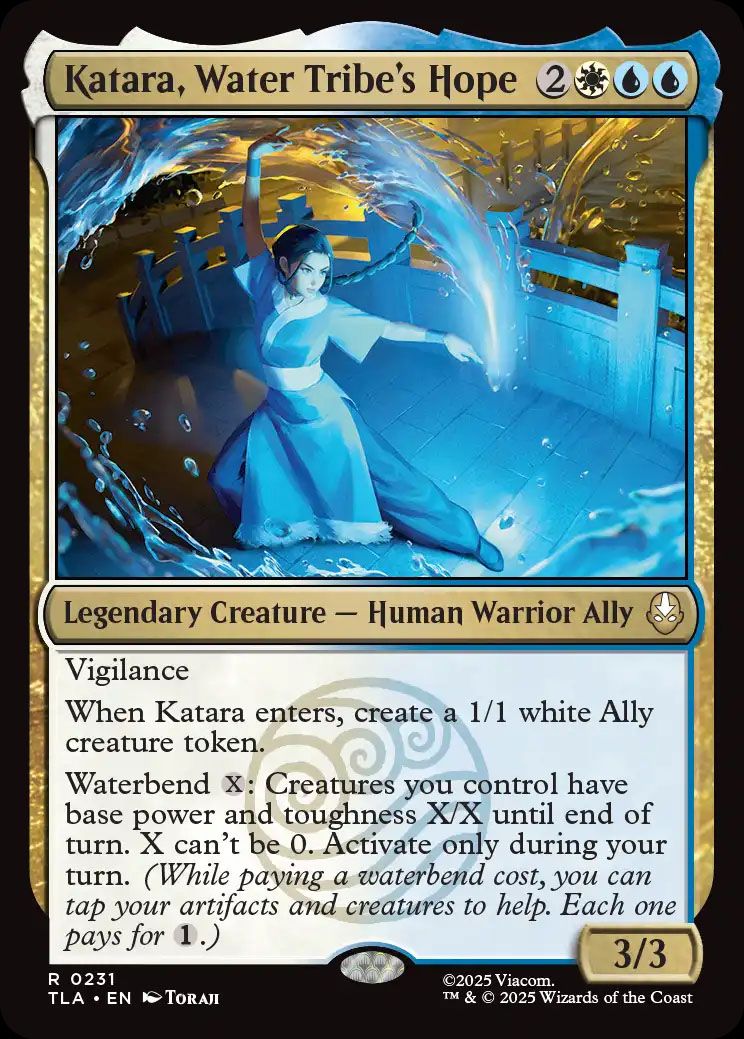 The Magic: The Gathering Card do Avatar: The Last Airbender Set "Katara, esperança da tribo da água"