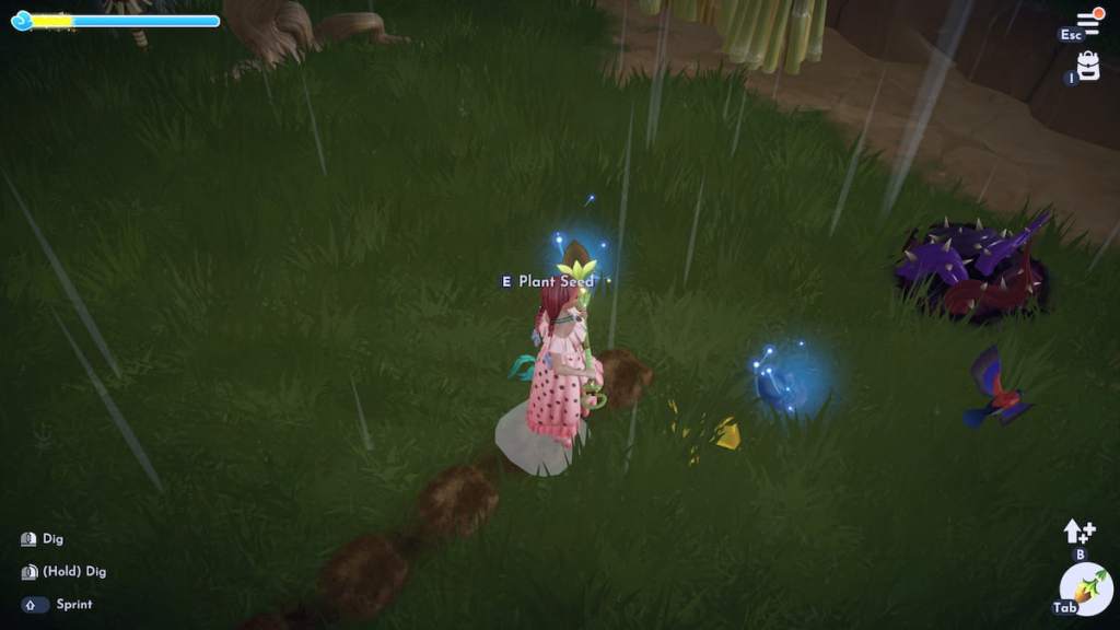Cavagem de argila no Disney Dreamlight Valley