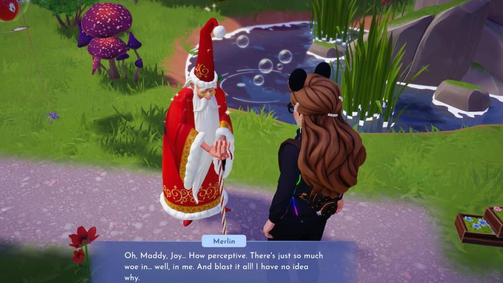 Disney Dreamlight Valley Merlin se sentindo triste