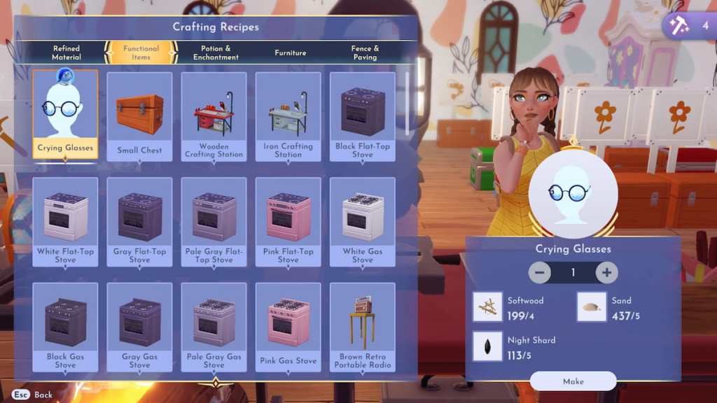 Artiã de Crafting Crying em DDV