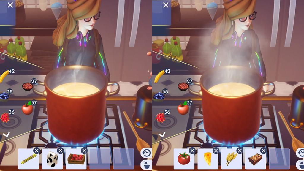 Disney Dreamlight Valley Margherita Pizza e Beoseberry Boba Tea