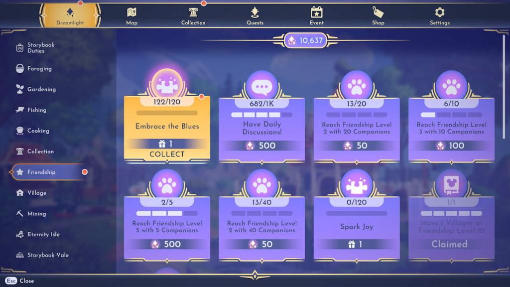 Abrace o dever de blues no Disney Dreamlight Valley