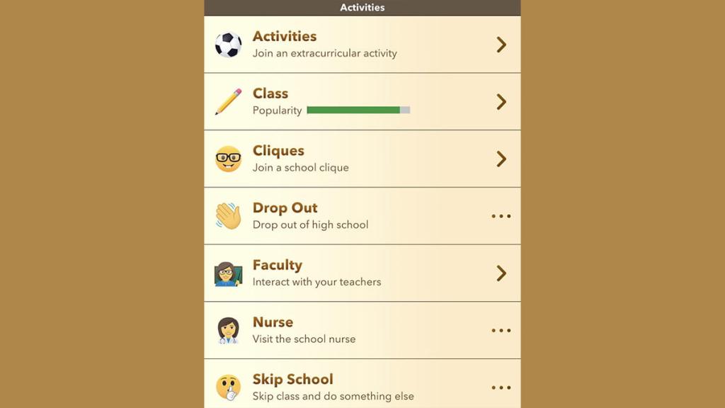 Opção BitLife Skip School