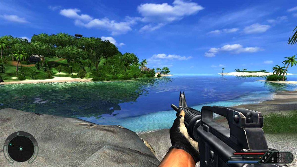 A bela praia tropical de longe chora