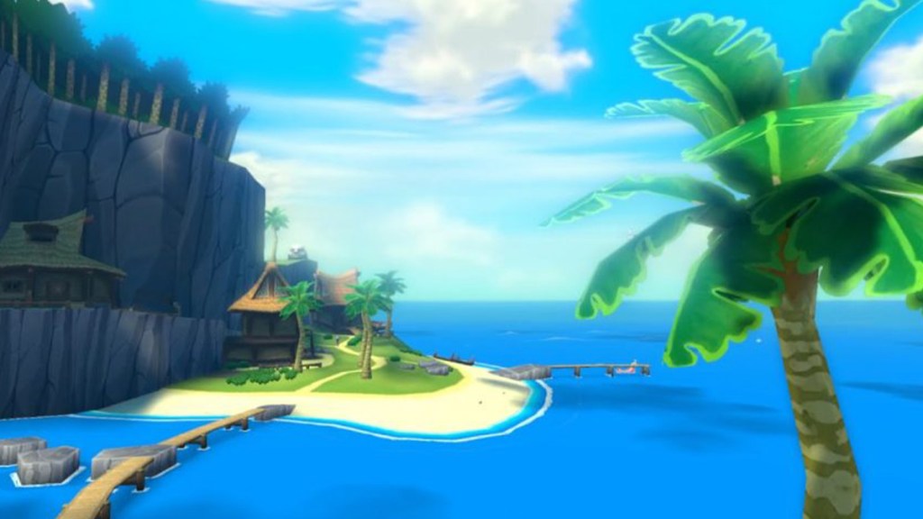 Uma vila de praia em Wind Waker