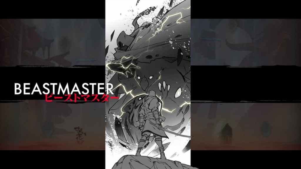 Um cartão de batalha com Joe Musashi e o Beastmaster desenhado neles em Shinobi: Art of Vengeance.
