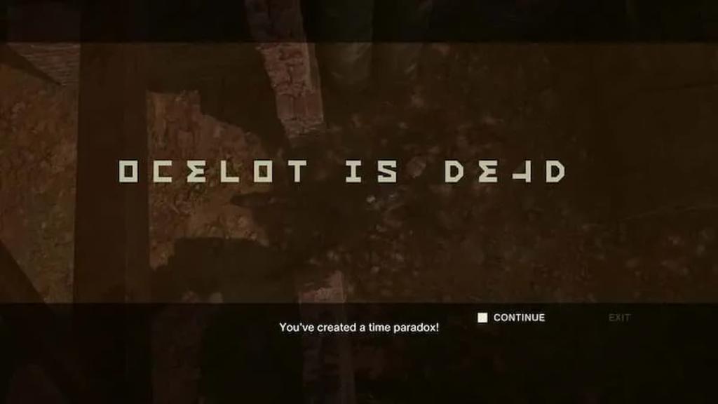 Ocelot é um texto morto em Metal Gear Solid Delta: Snake Eater