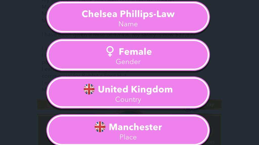 Caráter Bitlife nascido no Reino Unido