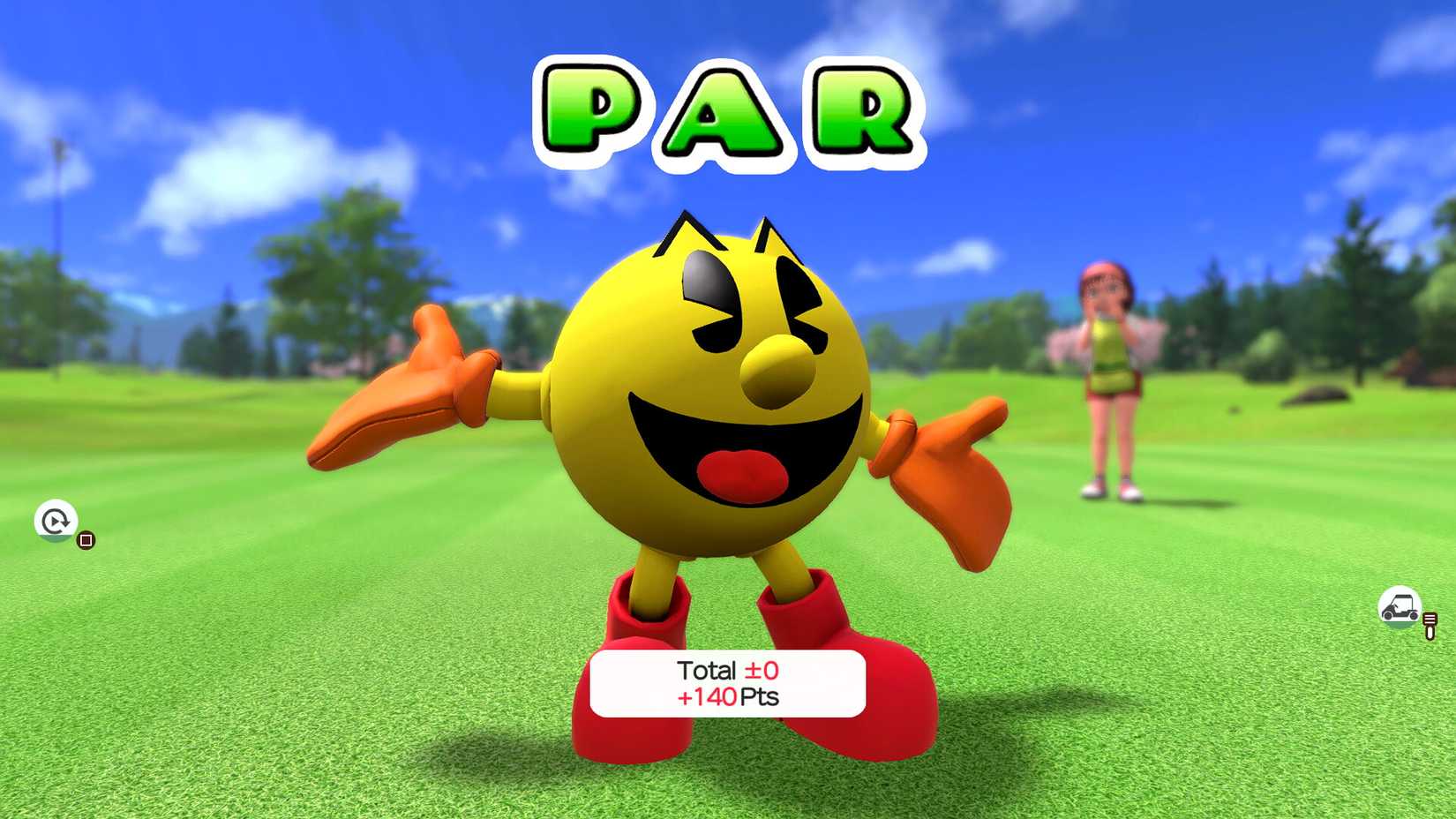 Pac-Man posa depois de conseguir um par no golfe de todos: fotos quentes.
