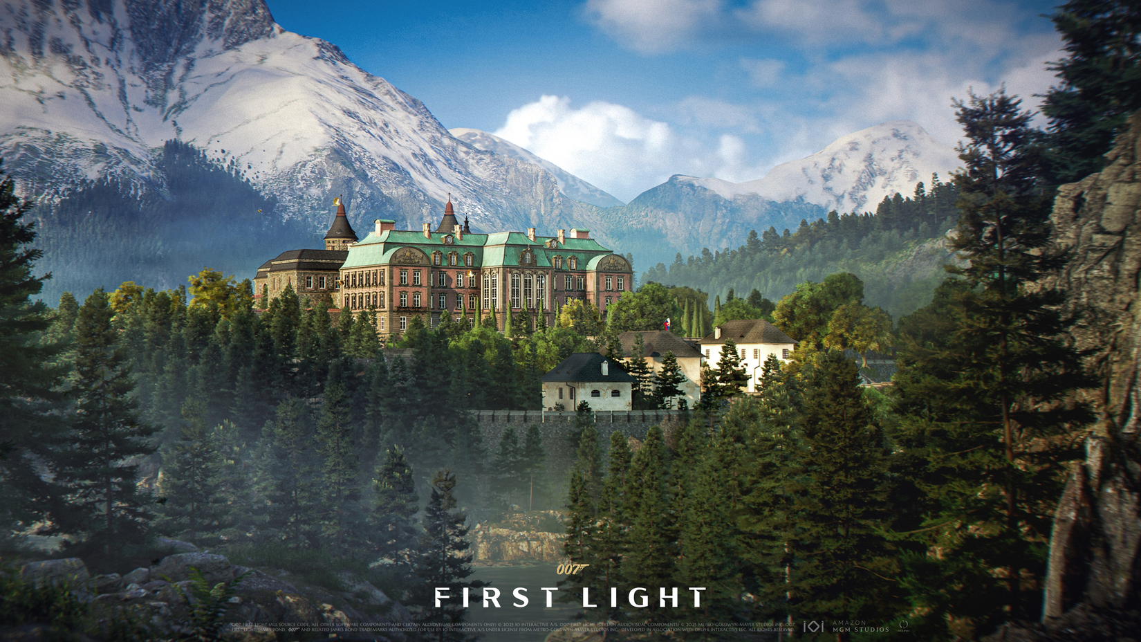 Um castelo aparece na arte -chave para Bond First Light