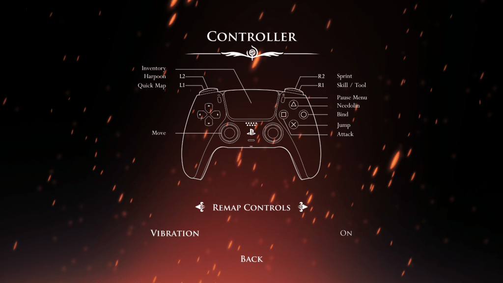 Chaves de controlador padrão Chaves para Hollow Knight Silksong