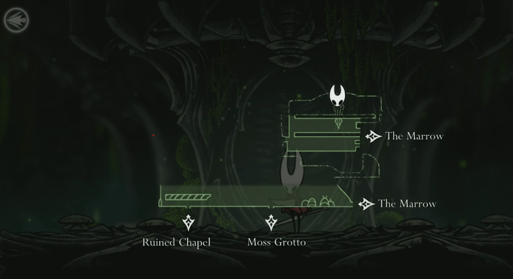 A localização da habilidade Silkspear em Hollow Knight Silksong