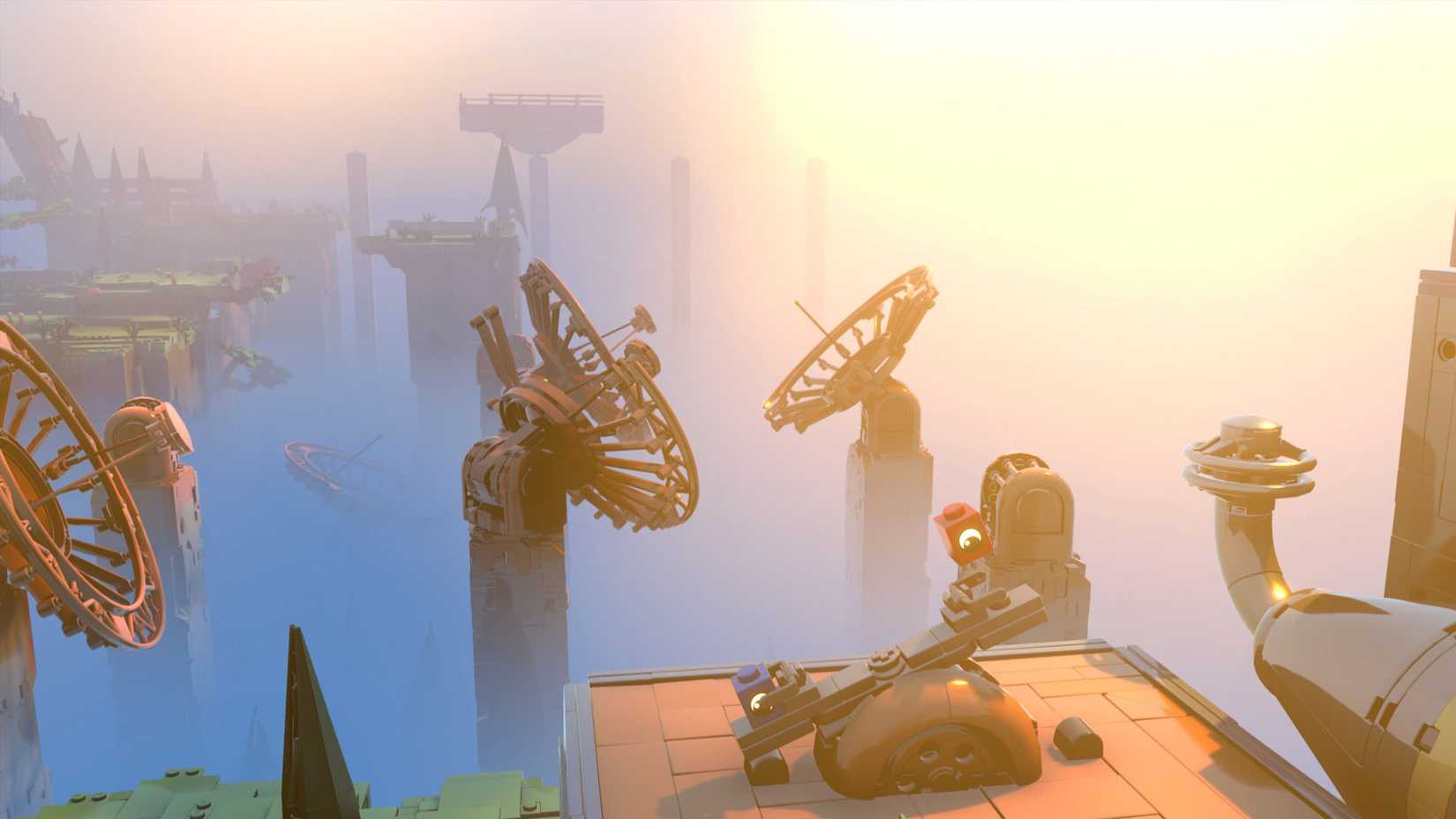 Uma captura de tela oficial de Voyagers Lego mostra os dois personagens interpretando