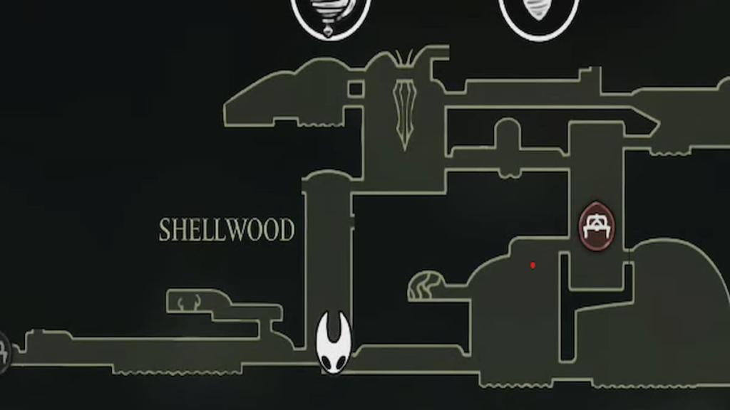 Localização de Shellwood em Hollow Knight Silkong