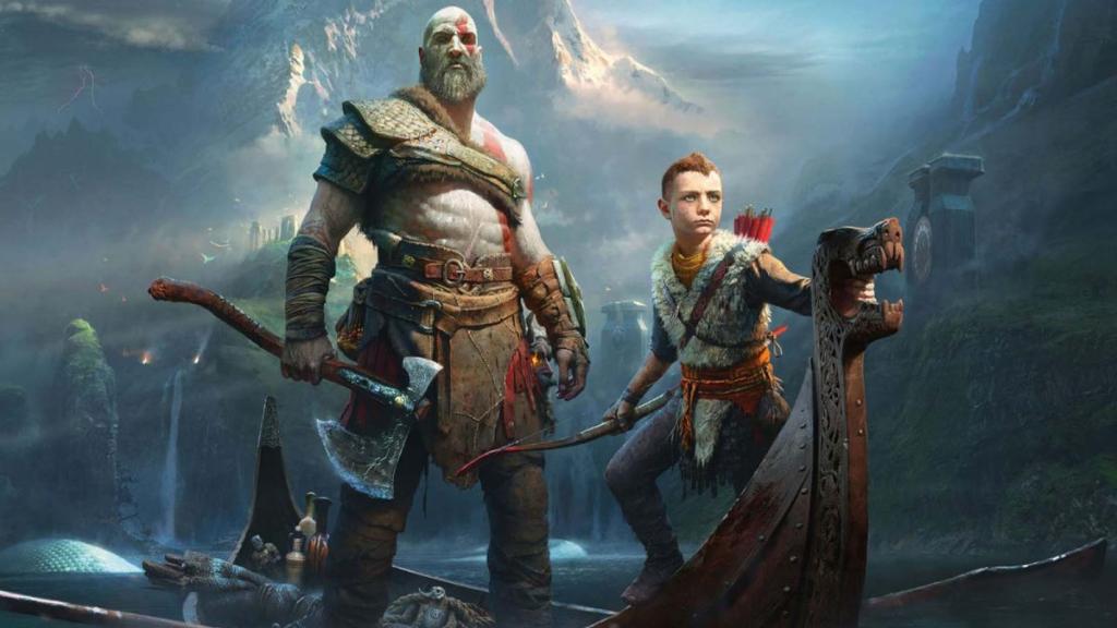 Kratos e Atreus em Deus da Guerra