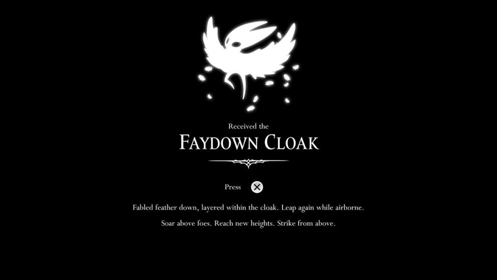 Cavaleiro Hollow: capa Faydown de Silksong.