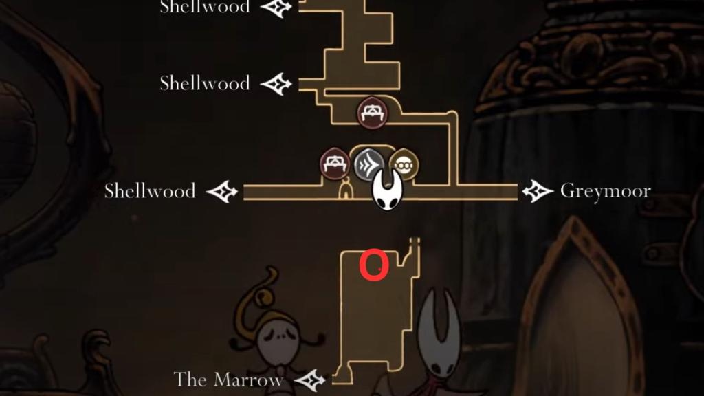 Localização da alma de Hermit em Hollow Knight Silksong
