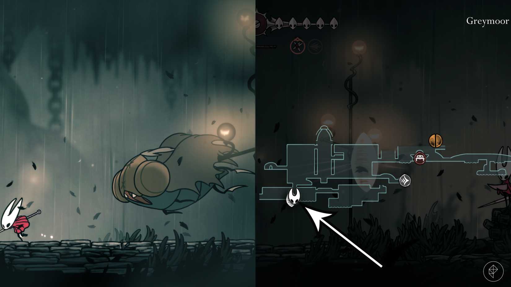 A localização do chefe da Moorwing em Hollow Knight: Silksong.