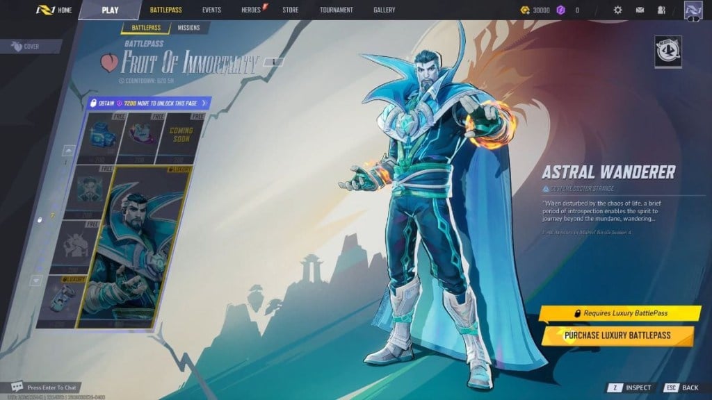 Dr. Strange Astral Wanderer traje nos rivais da Marvel
