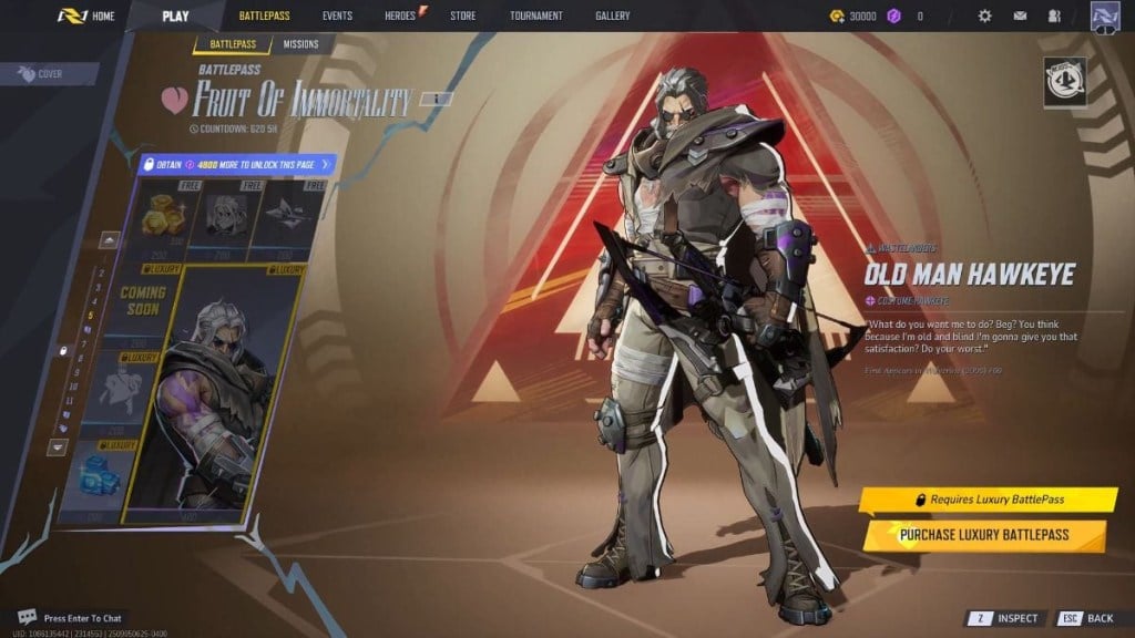 Costume Hawkeye de Hawkeye em Hawkeye em rivais da Marvel