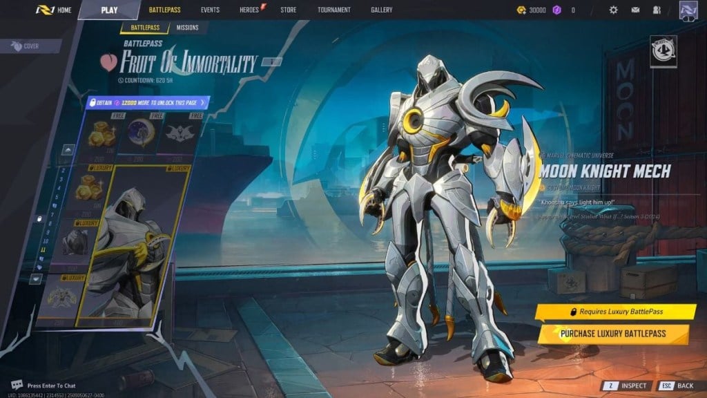Figurino do Cavaleiro do Cavaleiro da Lua nos rivais da Marvel
