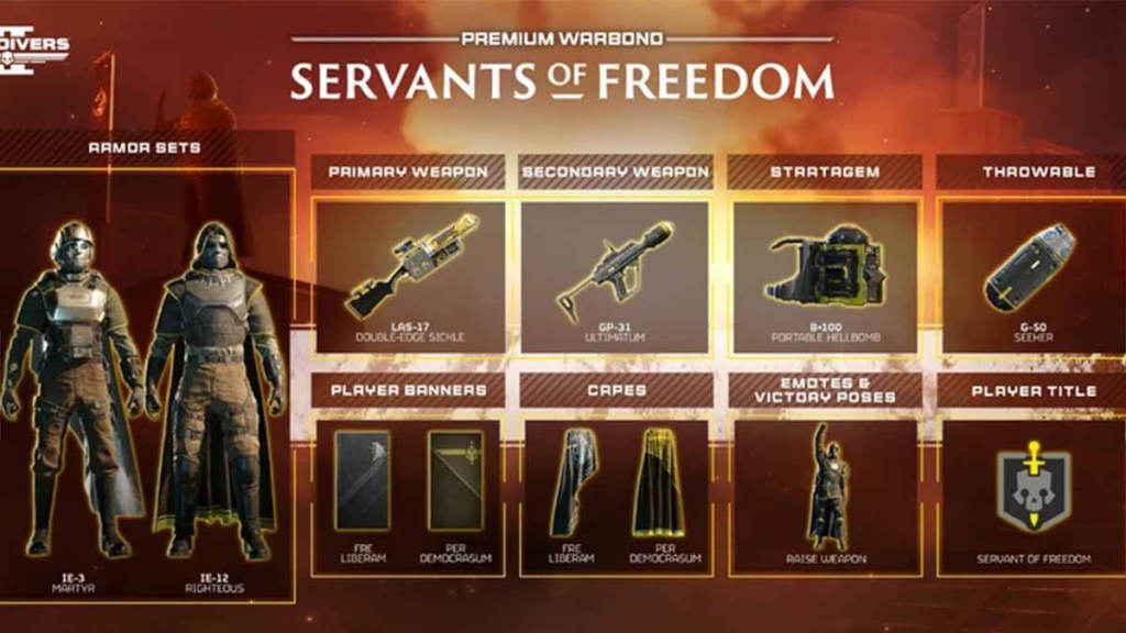 Conteúdo de Servos da Freedom Warbond