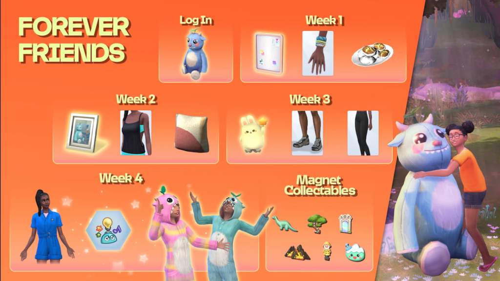 All Forever Friends Event Rewards no Sims 4