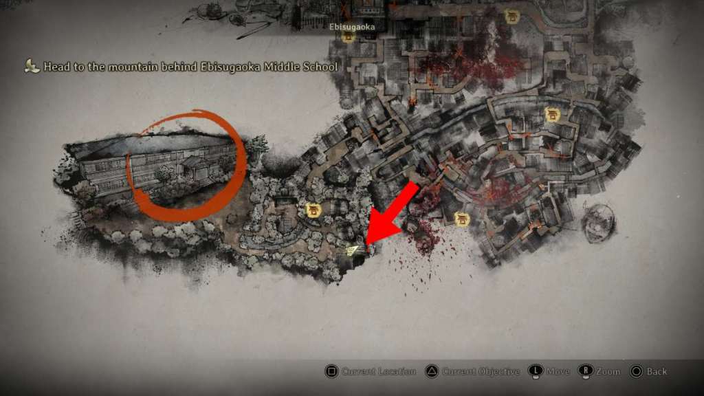 Terceira estátua de jizo no mapa Silent Hill F