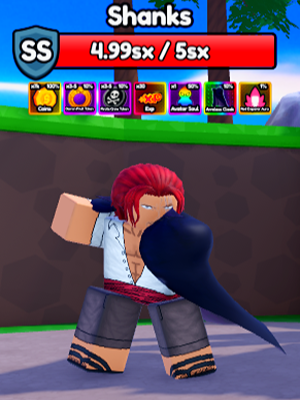 Shanks Secret Boss da Experiência Eterna do Anime Eternal.