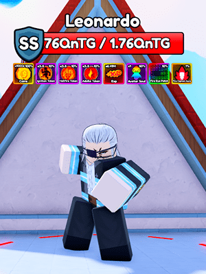 Leonardo Secret Boss da Experiência Eterna do Anime Eternal.