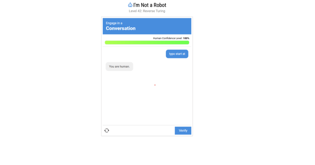 Teste de Turing reverso em eu não sou um robô