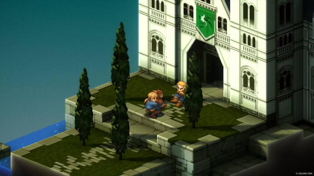 Um personagem retém outro personagem de lutar