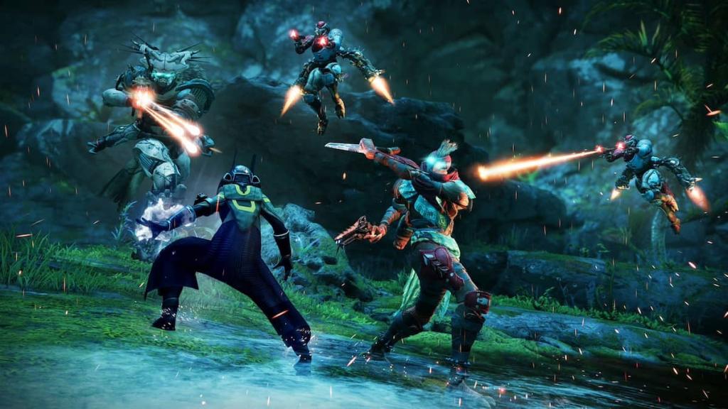 Destiny 2 Renegados lutando caídos