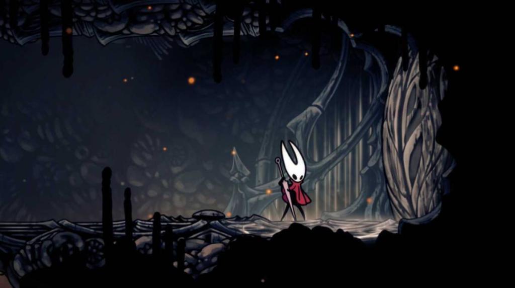 Área secreta em campos distantes em Hollow Knight Silksong