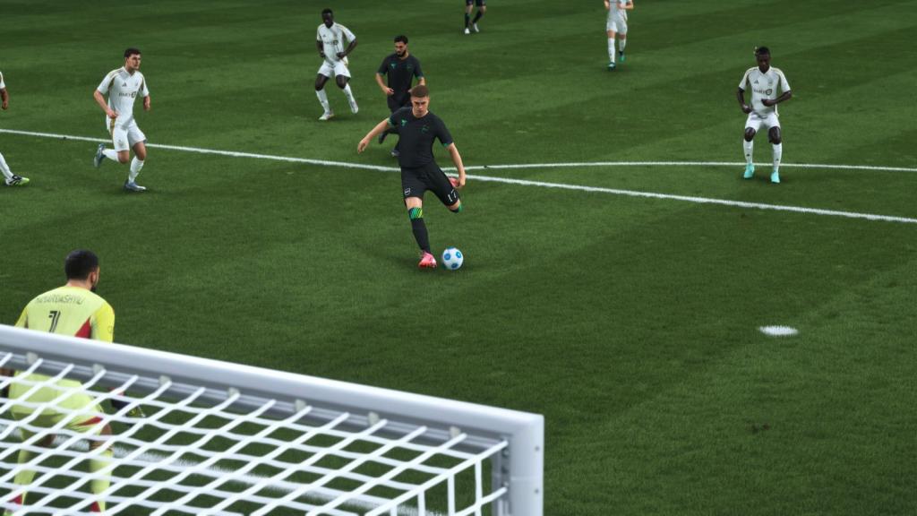 Jogador tirando um tiro de requinte no FC 26