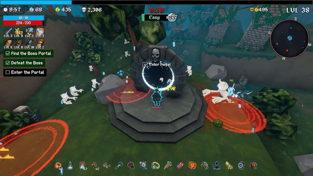 Bandit usando a equipe de Katana, Dexecutioner, Dice e Lightning na floresta.