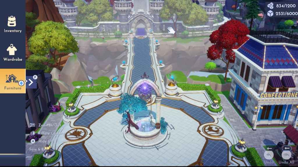 Pairando sobre o castelo dos sonhos para mudá -lo no DDV