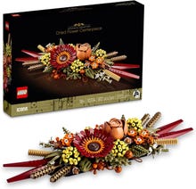 Ícones de lego peça central de flores secas