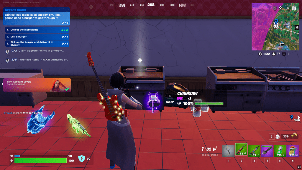 A missão encontrada de Salsicha em Fortnite