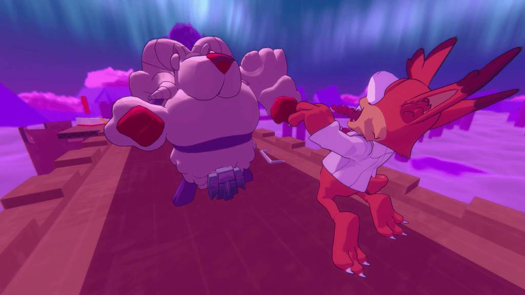 Bubsy lutando contra um inimigo