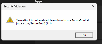 Anti-cheat SecureBoot EA