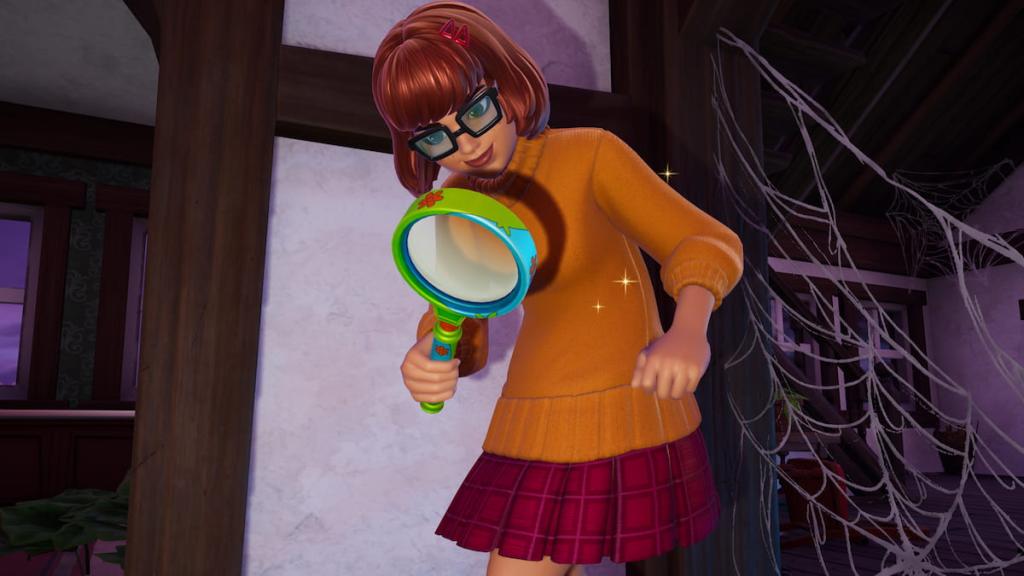 Velma segurando uma lupa em fortnite