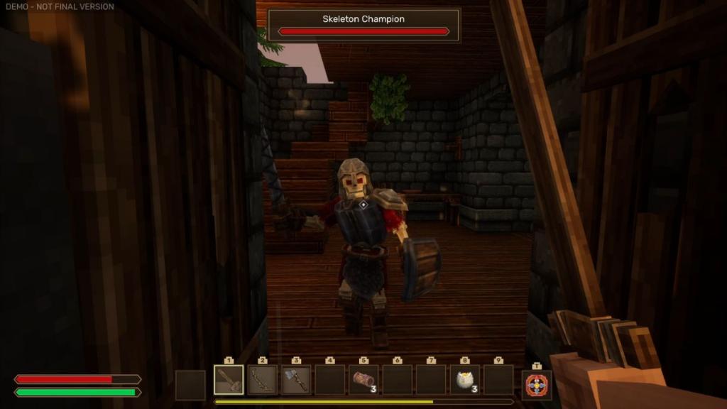 Um campeão esqueleto em Everwind.