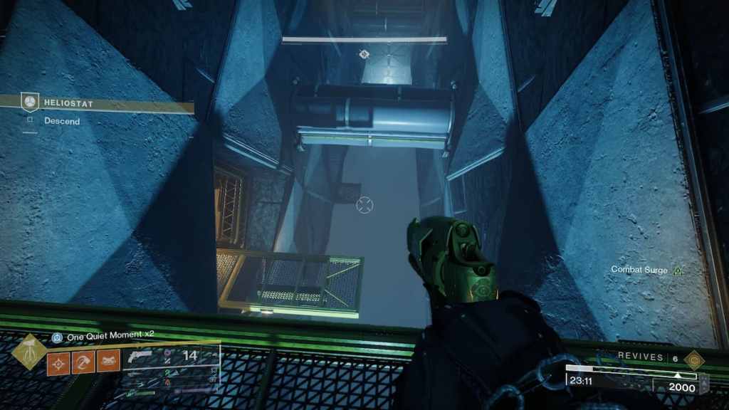 Uma passarela oculta que contém outra peça do quebra-cabeça para as atualizações intrínsecas de Wolfsbane na missão Heliostat de Destiny 2.