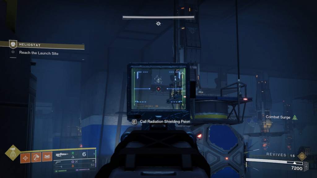 A localização de uma das formas para a atualização intrínseca Wolfsbane na missão Heliostat de Destiny 2.