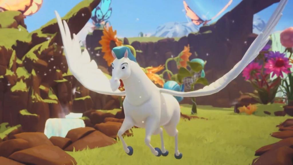 Pegasus voando no vale do Disney Dreamlight