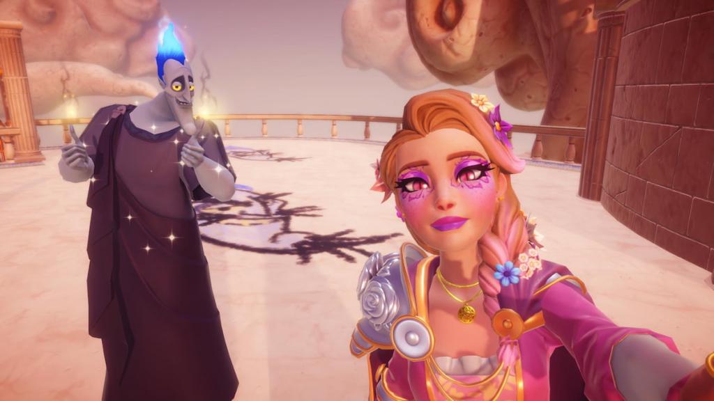 Tirando foto com Hades em DDV