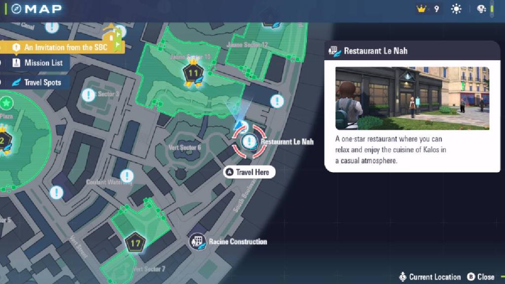 Um menu mostra a localização de Dratini em Pokémon Legends ZA