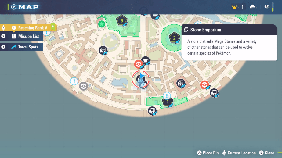 Localização do Empório de Pedra em Legends ZA